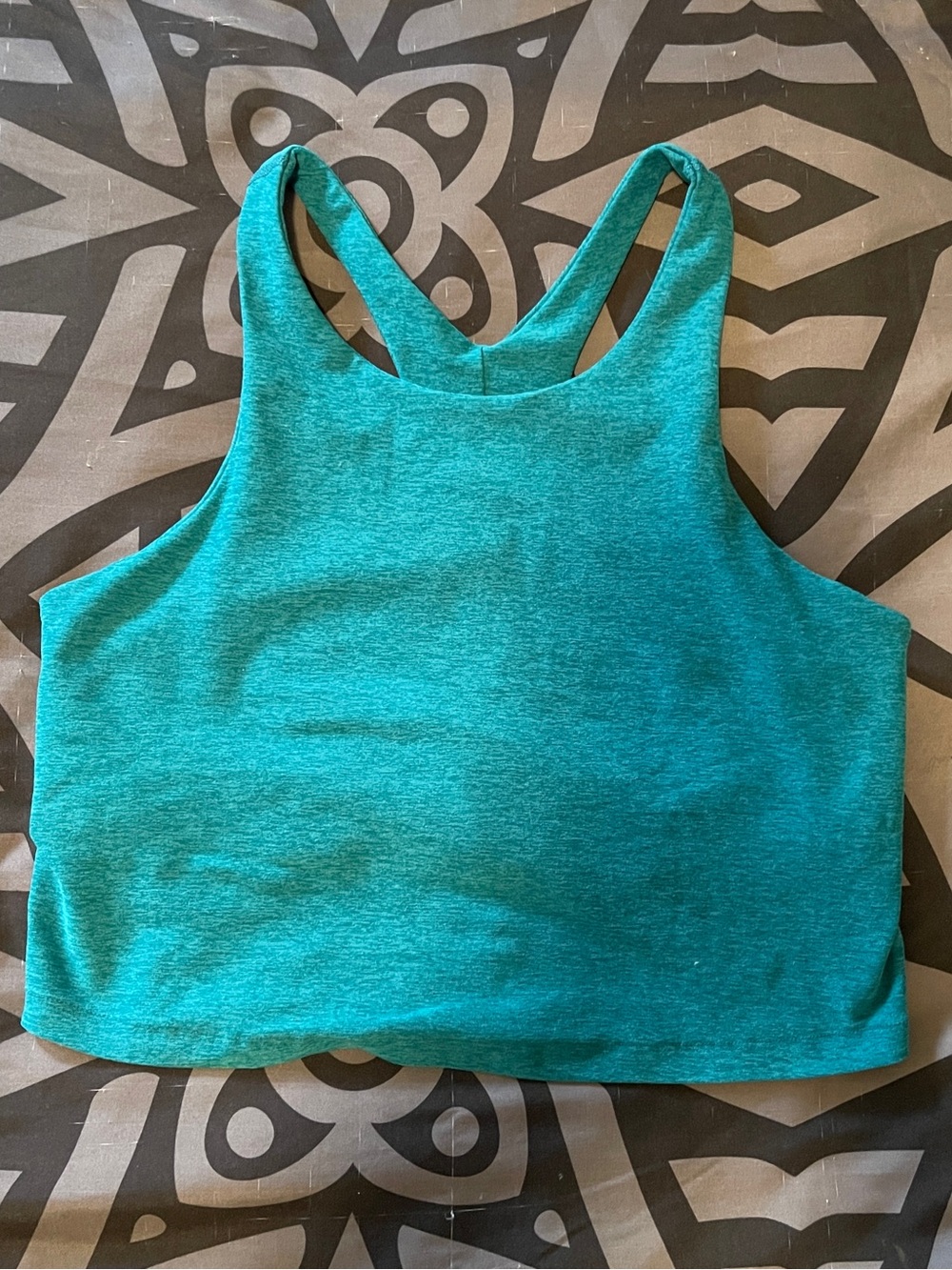 Beyond Yoga Teal Refocus Racerback Crop Top